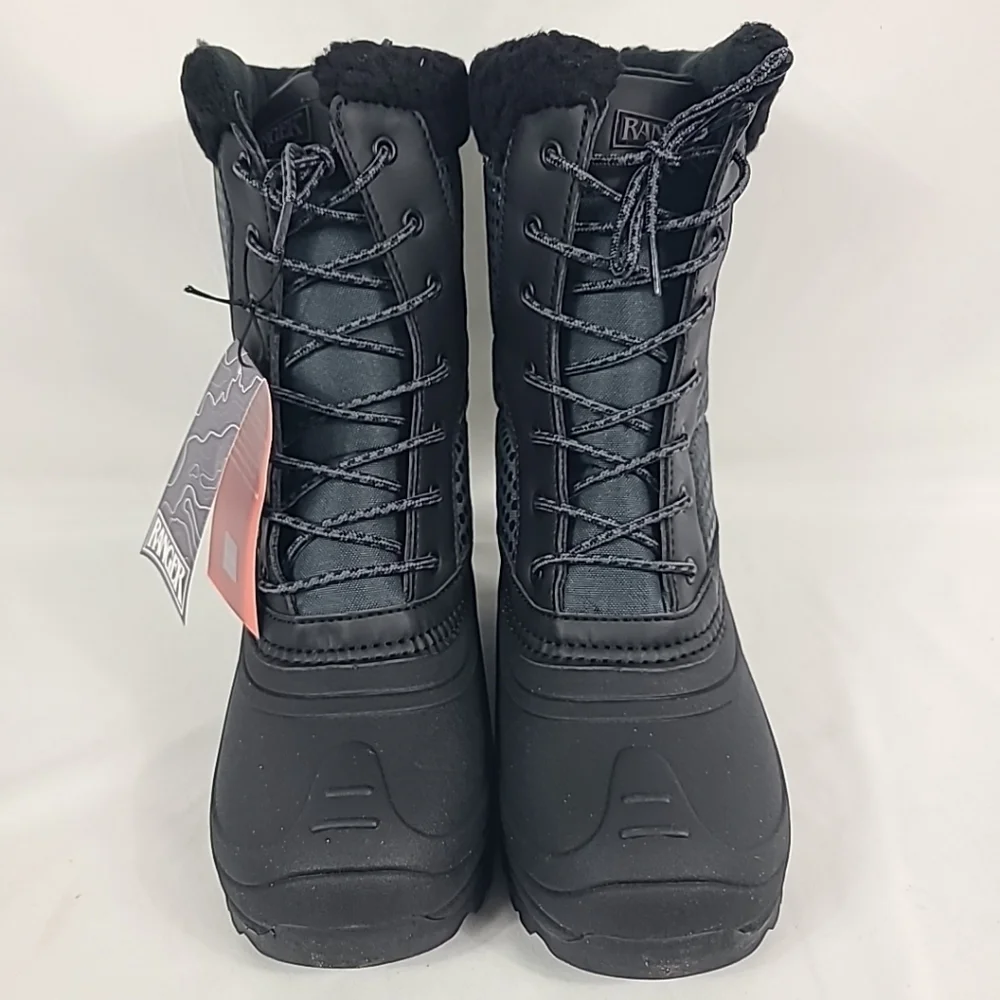 NEW Ranger Snowbank Youth Black Snow Boots Black Sz 7M